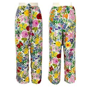 Gucci x Ken Scott Silk Twill Floral Pants Cropped XS Multicolor Flora